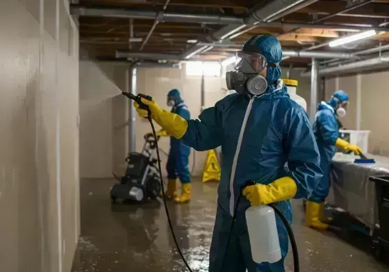 Basement Sanitization and Antimicrobial Treatment process in Conemaugh, PA